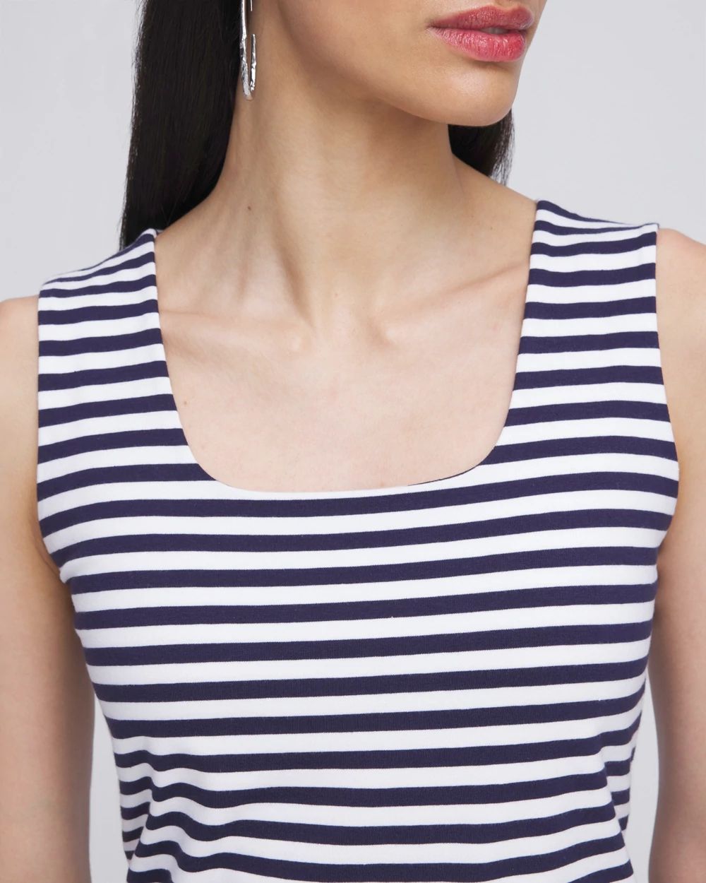 Contour Cotton™ Stripe Square Neck Tank