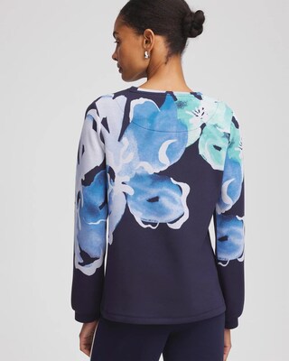 Zenergy® Scuba Floral Top click to view larger image.