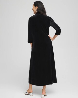 V-Neck Velour Midi Dress click to view larger image.