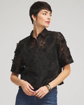 Lace Applique Shirt