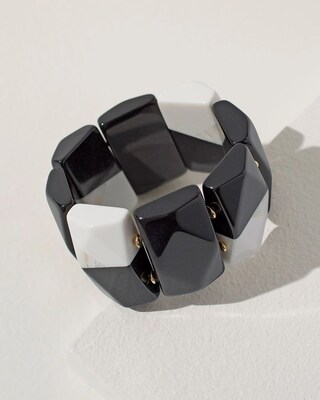 Black and White Stretch Bracelet
