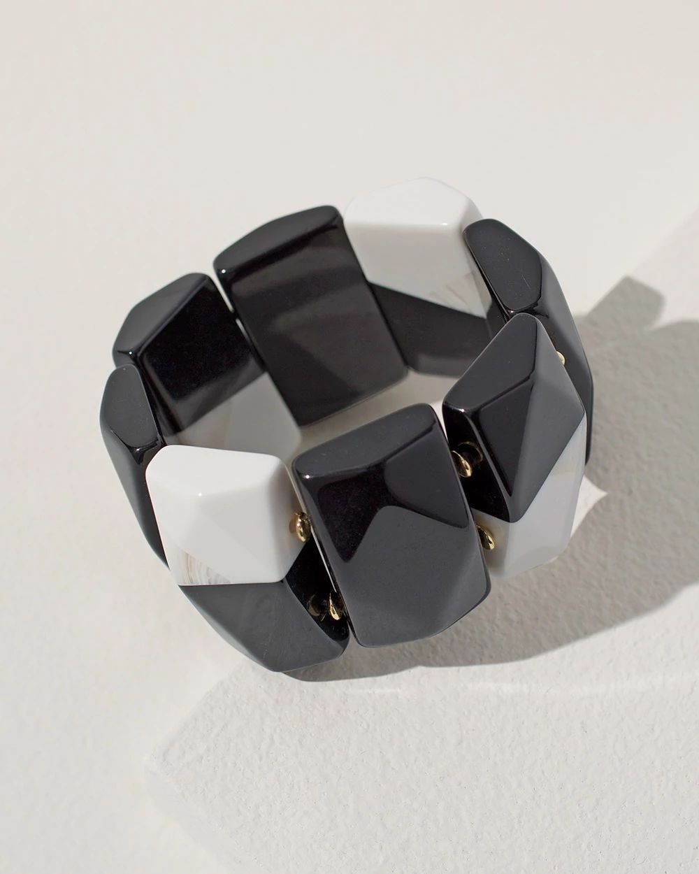 Black and White Stretch Bracelet