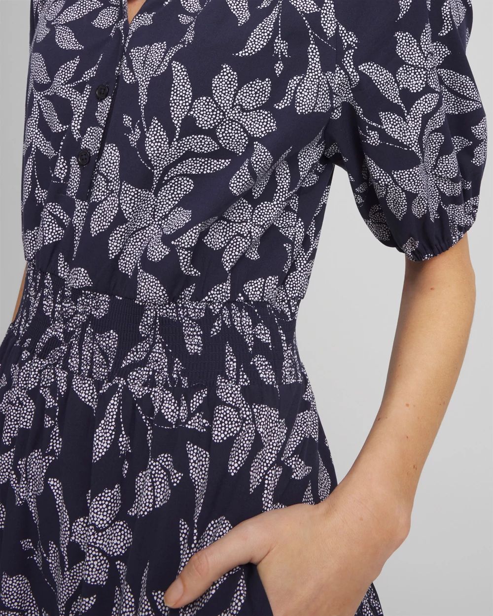 Poplin Smocked Waist Maxi Dress