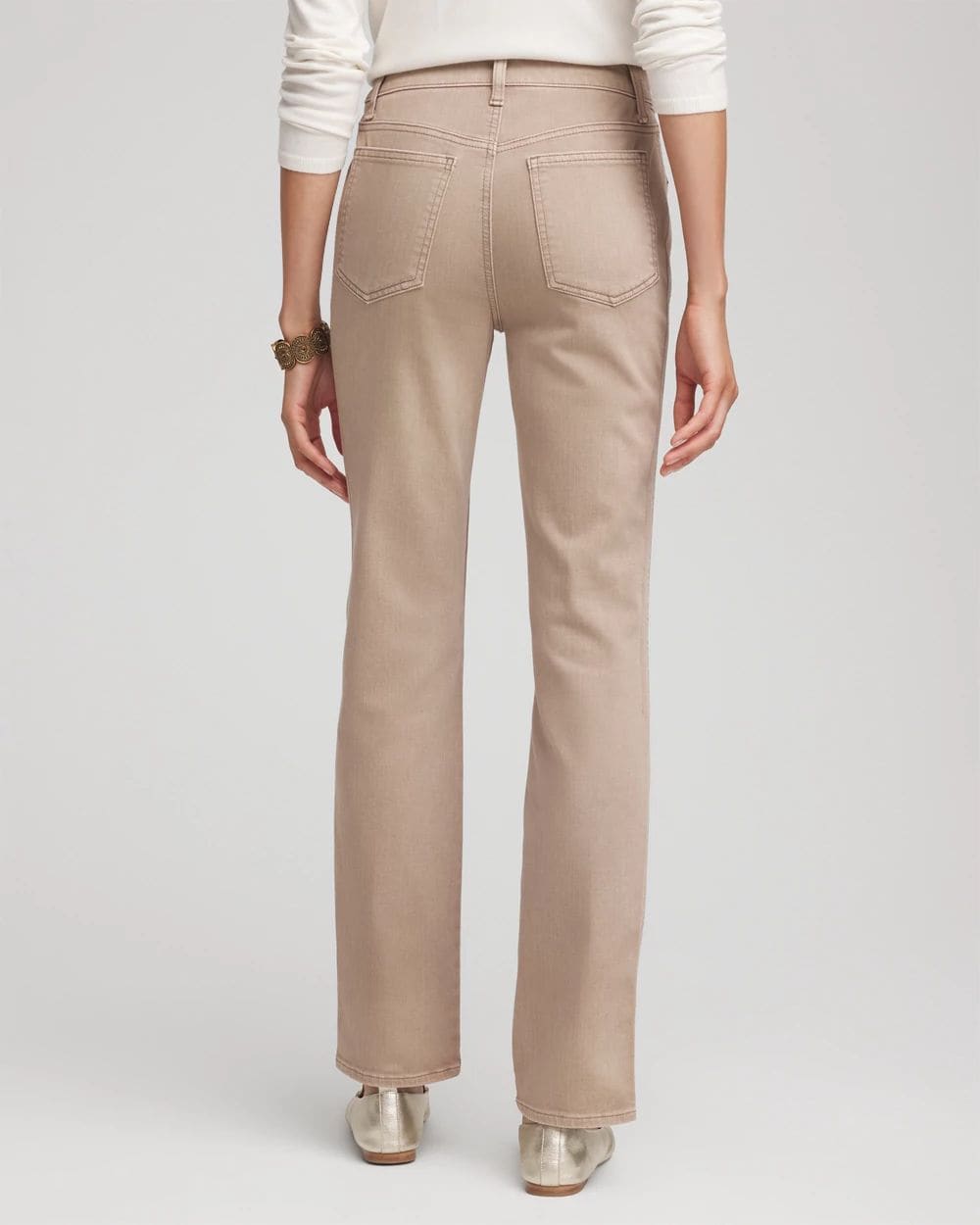 Pull-On Straight-Leg Jeans