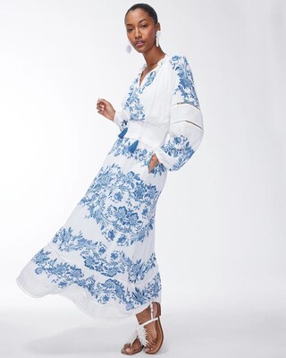 Floral Blouson Maxi Dress