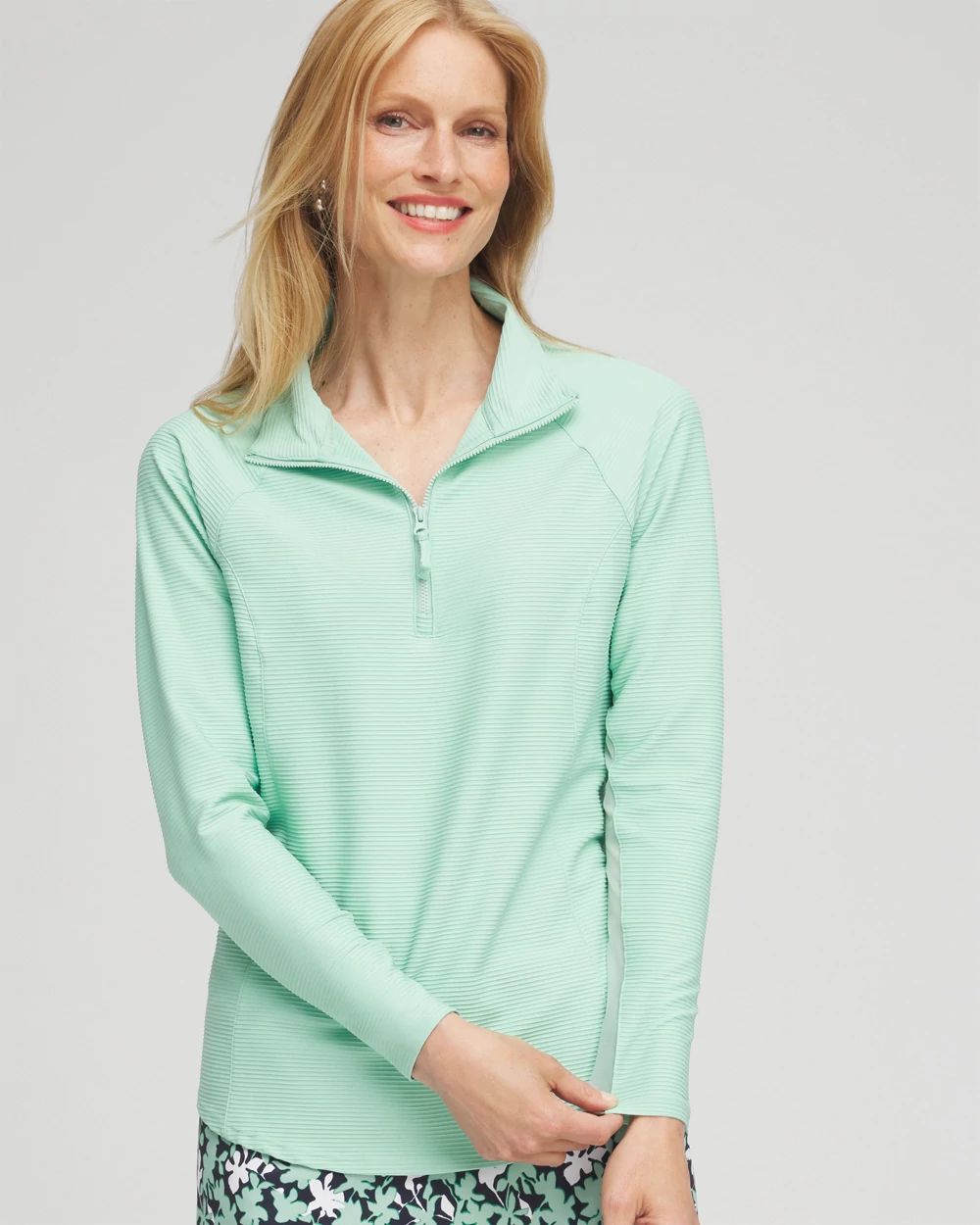 Zenergy® Mesh Detail Zip Pullover