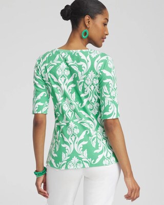 Swirl Jewel Neck Tee