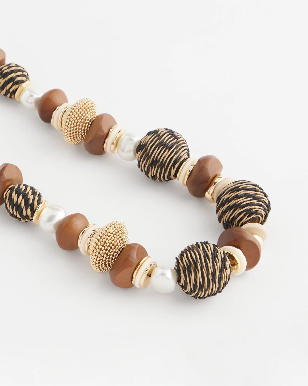 Mixed-Media Short Beaded Necklace