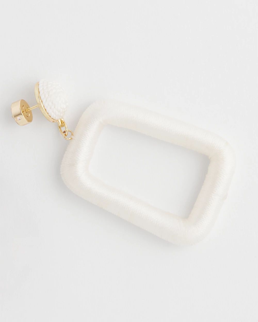 No Droop™ White Square Hoops