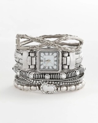 Chico's Originals Vintage Silver Cuff Watch click to view larger image.