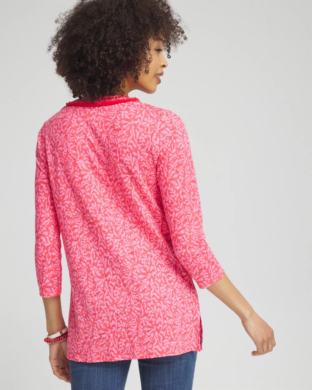 Linen Reef Embellished Tunic