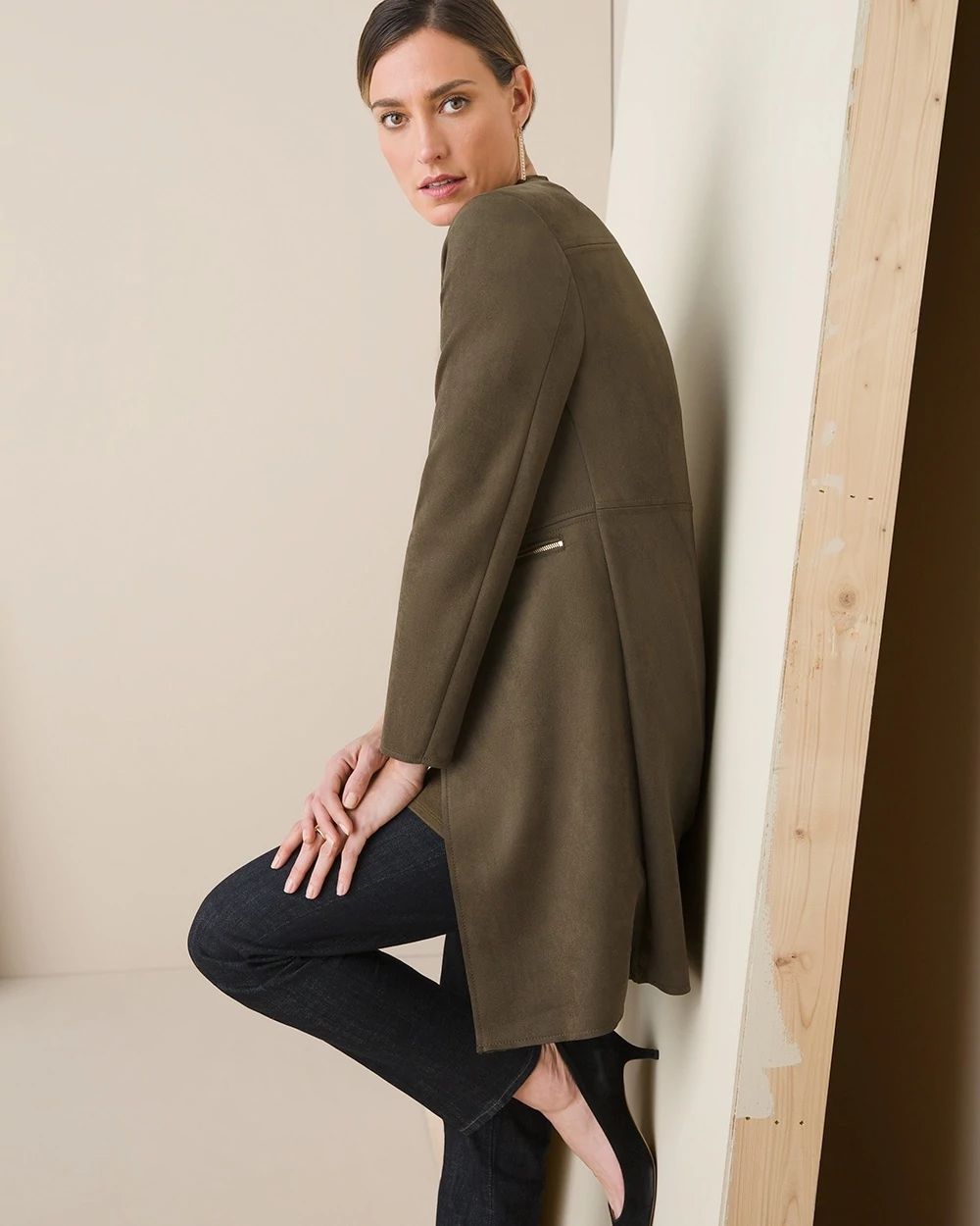 Faux-Suede Coat