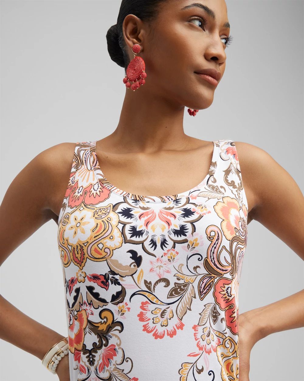 Touch of Cool™ Floral Polished Tank