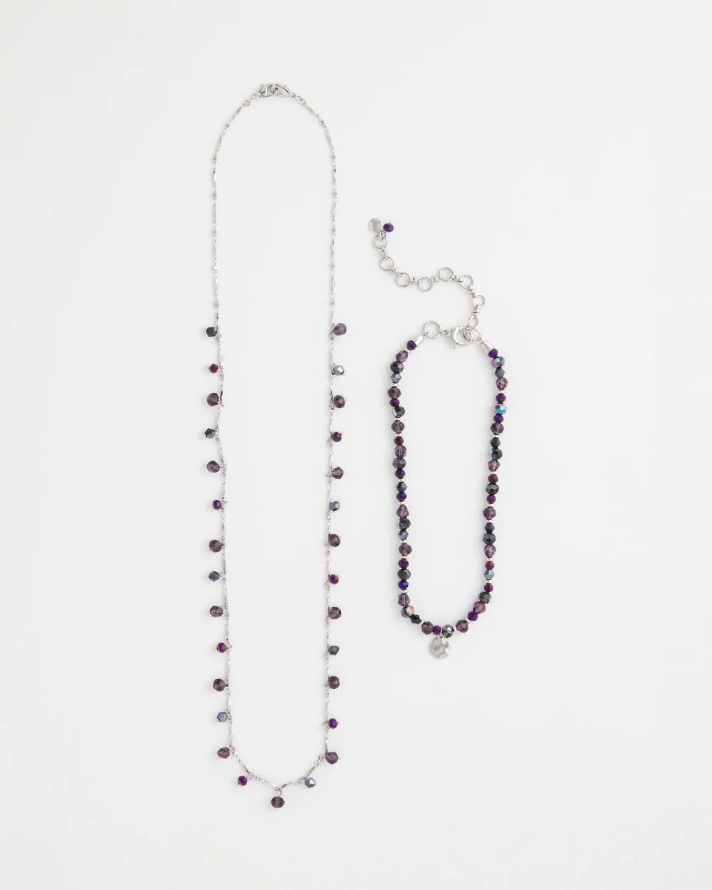 Convertible Purple Long Short Necklace click to view larger image.