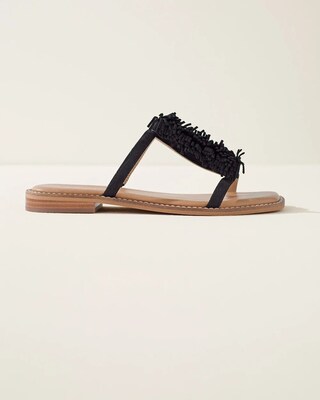 Black Suede Slide Sandal
