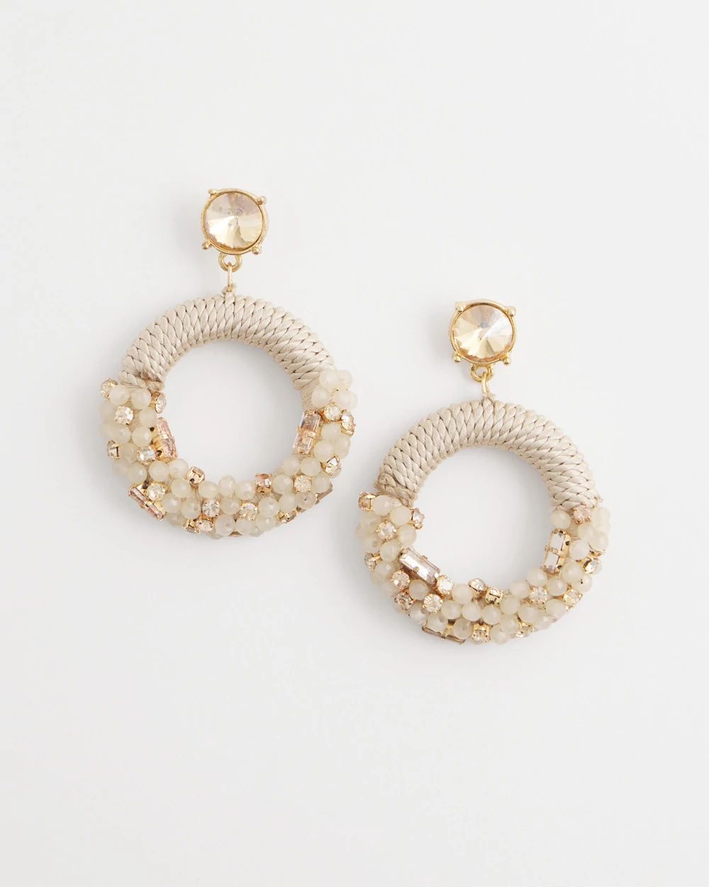 No Droop® Beaded Hoop Earrings