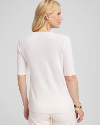Cashmere Short Sleeve Sweater click to view larger image.