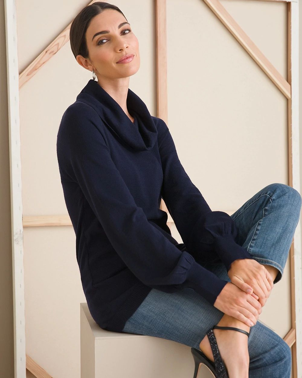 Cowl-Neck Sweater