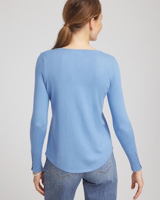 Ella V-Neck Pullover Sweater click to view larger image.