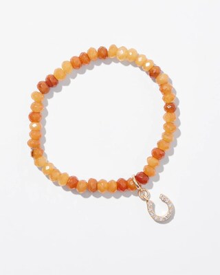 Horseshoe Dangle Stretch Bracelet