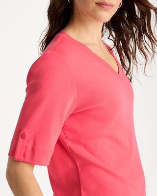 Pima V-Neck Tee click to view larger image.