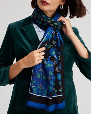 Medallion Print Oblong Scarf