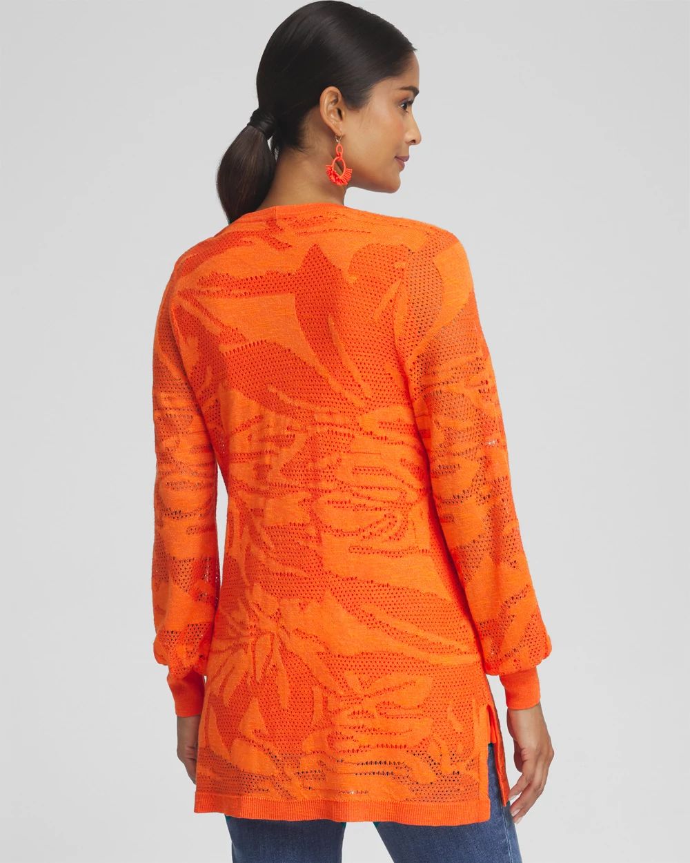 Pointelle Palms Cardigan
