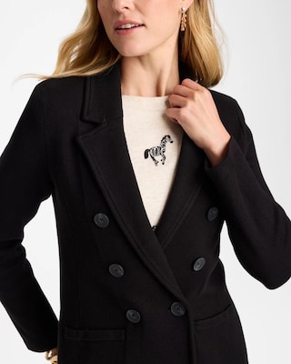 Double-Breasted Sweater Blazer click to view larger image.