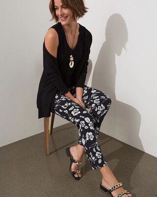 Brigitte Floral Slim Ankle Pants