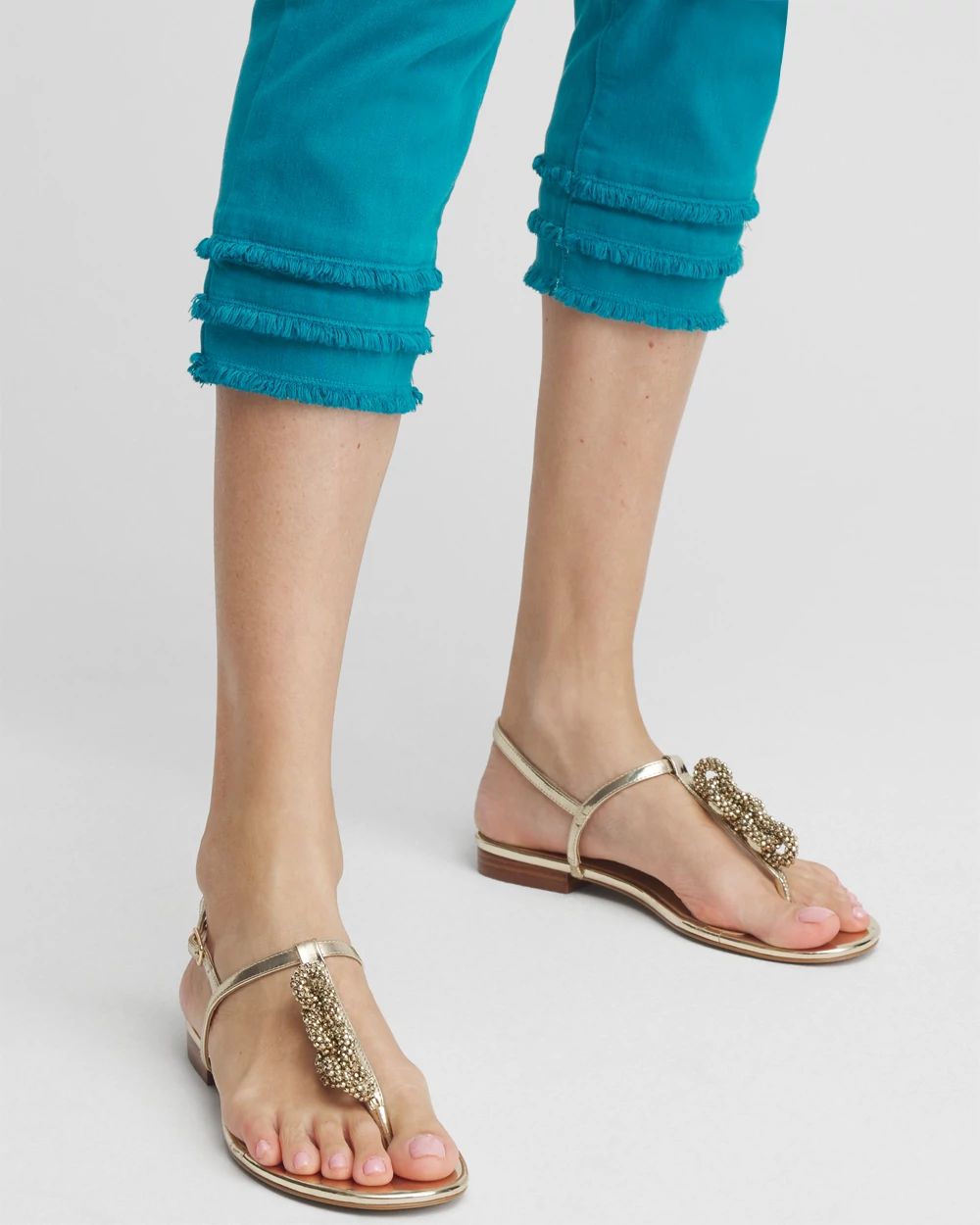 Fray Hem Pull-On Crops click to view larger image.