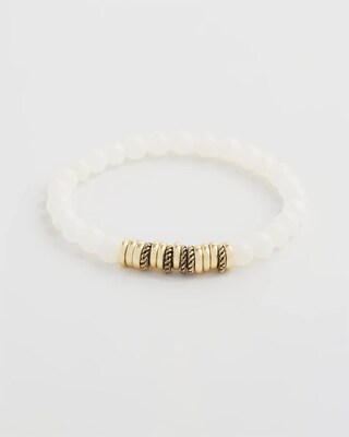 White Jade Hero Strech Bracelet