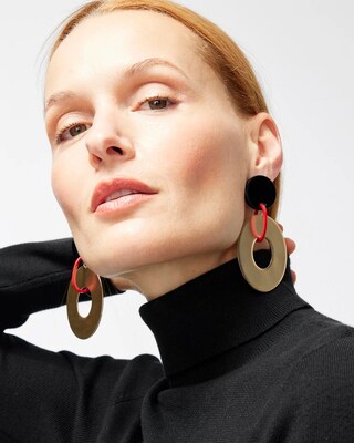 Round Gold Tone Clip-on Earrings