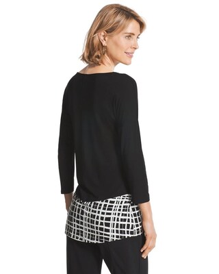 Plaid Color block Top