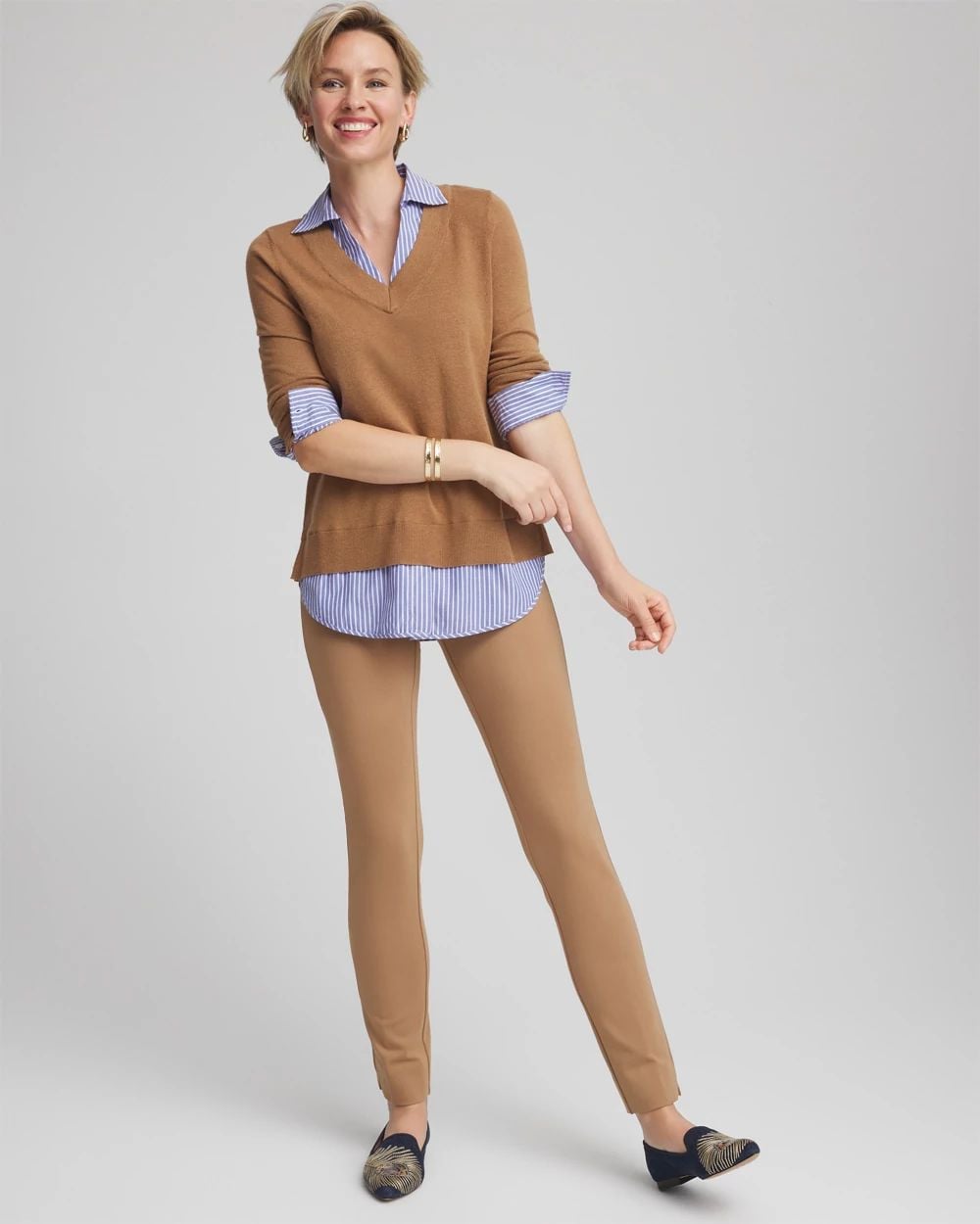 Petite Juliet Ponte Trim Detail Pants