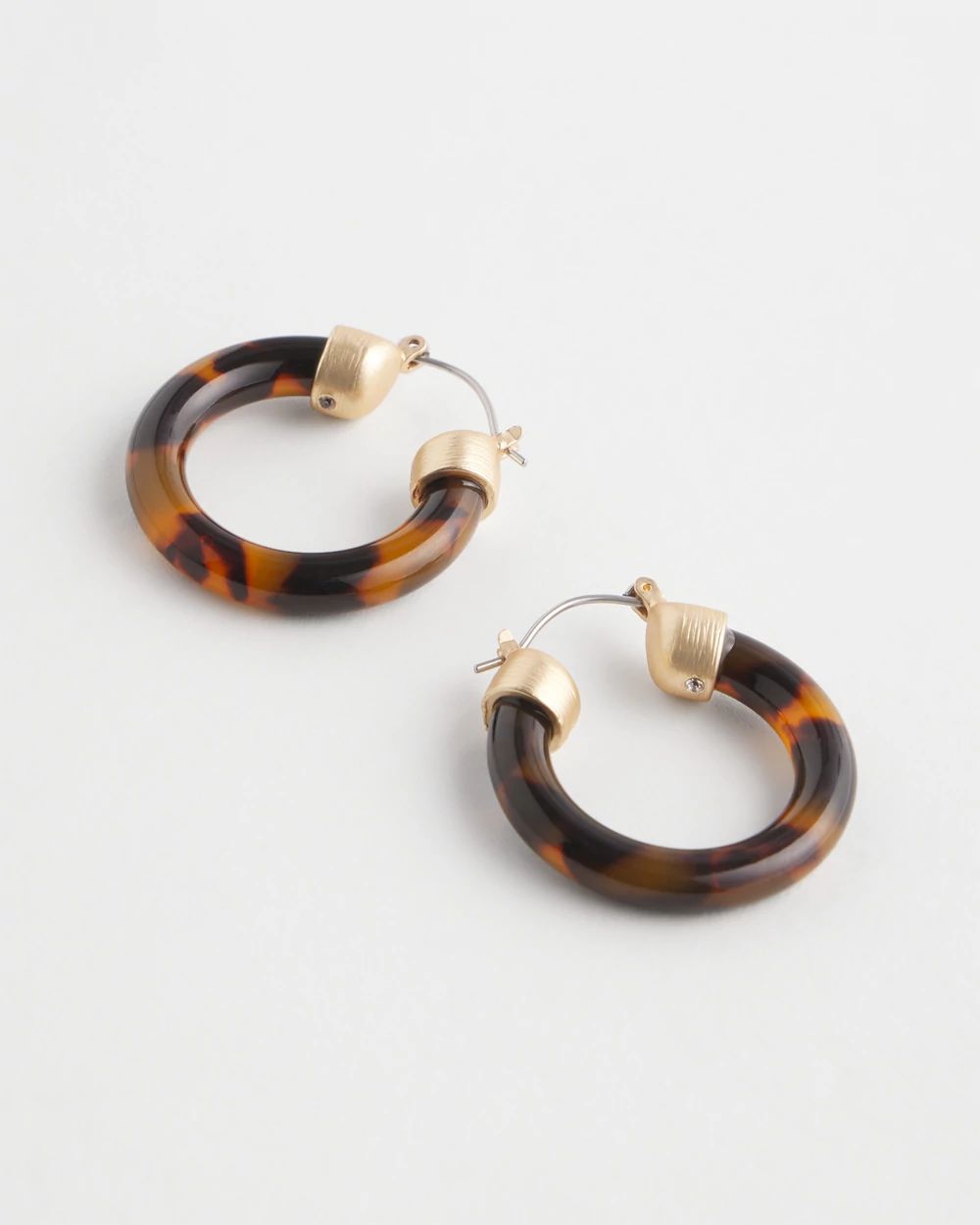 Tortoise Hoop Earrings click to view larger image.