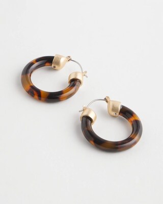 Tortoise Hoop Earrings click to view larger image.