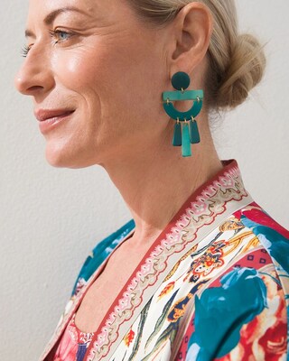 Green Chandelier Earrings