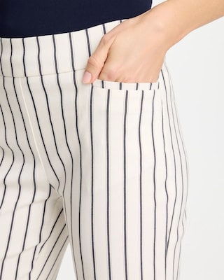 Pinstriped Brigitte™ Slim Ankle Pants click to view larger image.