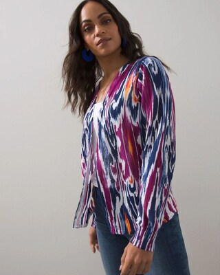 Summer Romance Ikat Ottoman Cardigan