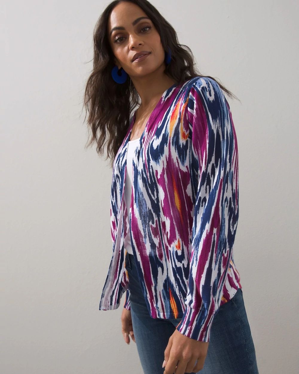 Summer Romance Ikat Ottoman Cardigan