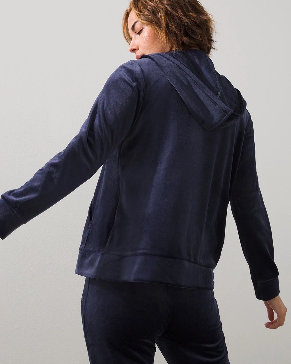 Zenergy Velour Zip Front Jacket