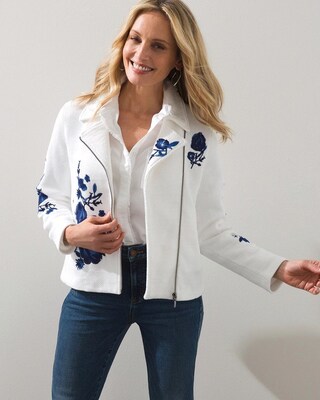 Embroidered Floral Cardigan Jacket