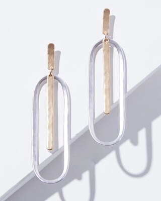 Mixed Metals Drop Earrings