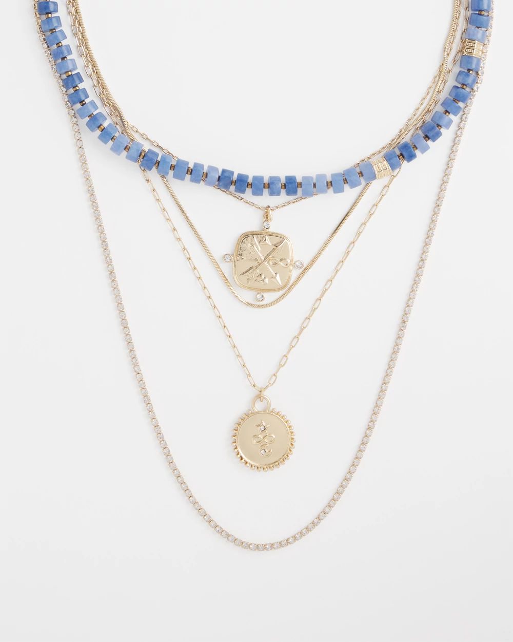 Blue Multistrand Convertible Necklace