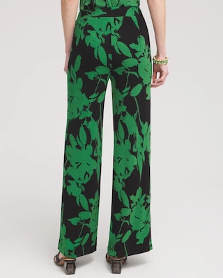Petite Travelers™ Floral Wide Leg Pants click to view larger image.