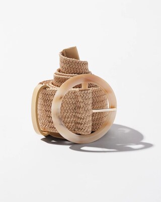 Raffia Shimmer Stretch Belt