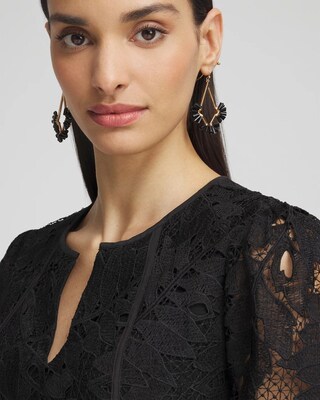 No Droop™ Black Glass Bead Earrings