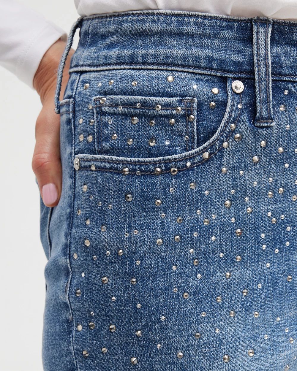 Girlfriend Scattered Stone Ankle Jeans