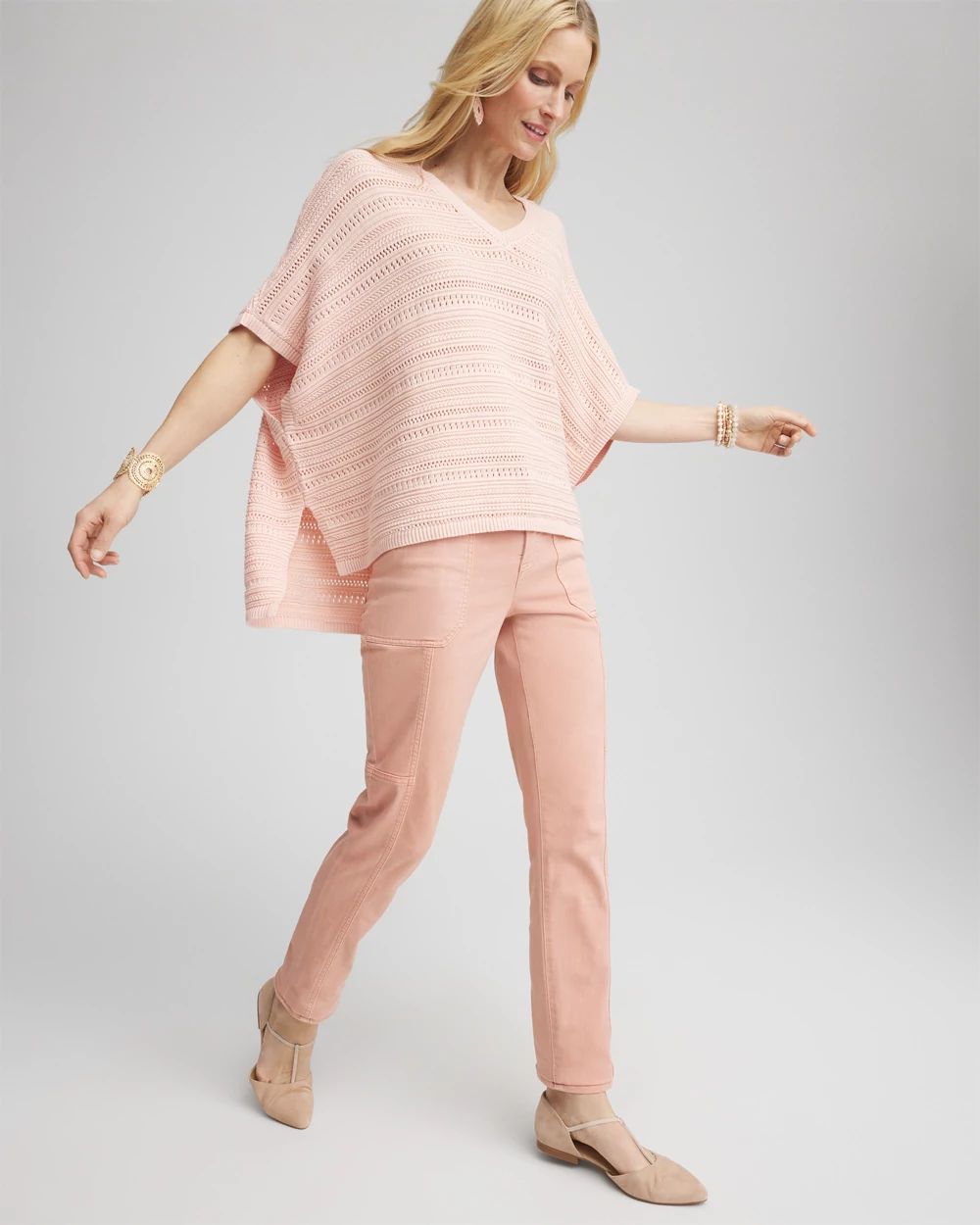 Hi-Lo Hem V-Neck Poncho
