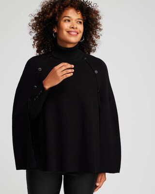 Black Knit Sweater Cape